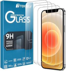 T Tersely [4 Pack] Screen Protector for Apple iPhone 12 / iPhone 12 Pro (6.1 inch), 9H Hardness Case Friendly Tempered Glass Film, Anti-Scratch HD Clear