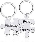 Couple Puzzle Piece Keychain Gifts for Boyfriend Girlfriend His and Hers Keychains for Couples Christmas Birthday Gifts for Men Women Matching Anniversary Keychain Gift for Husband Wife