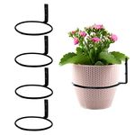 6 inch Hanging Plant Stand Heavy Duty Metal 4 Pack Flower Plant Pot Support Holder Ring Fit for Outdoor/Indoor Home Decoration