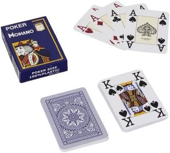 Modiano Playing Cards 481 - Poker Cristallo 4 Index Blue