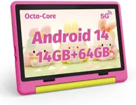 ZOFYWNAS Kids Tablet 10 Inch Android 14 Tablet for Kids Ages 3-12, Octa-Core Tablet with Case, Parental Controls,14GB+64GB Storage (TF Expand 1TB), 5G WiFi, BT5.3 Tablet, Pink