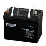 2 X Strident AGM GP12-34AH – 12v Battery – Rechargeable Batteries – High Capacity Battery – Valve Regulated (Pair)