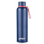 Pexpo Bravo 1000 Hot & Cold ISI Certified Flask- Denim Blue- Stainless Steel Water Bottle | Office| Gym| Travelling| Home| School| Adults & Kids