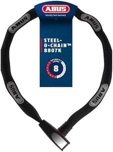 ABUS Kettenschloss Steel-O-Chain 8807K – Flexibles Fahrradschloss aus gehärtetem Stahl – ABUS-Sicherheitslevel 8-110 cm - Schwarz
