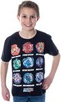 Bioworld Beyblade Burst Boys' Spinner Tops T-Shirt,Black,Small