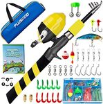 PLUSINNO Kids Fishing Pole with Spi