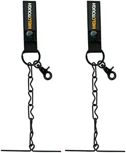 MELOTOUGH Tape Thong for Tool Belt Waist Electricians Tape Holder Chain with Keyring and trigger snap hook Balck color 2 pack