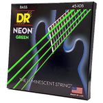DR Strings NGB-45 HI-DEF NEON™ - GREEN coloured Bass Strings: Medium 45-105