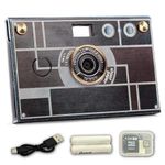 Paper Shoot Camera - 18MP Compact Digital Papershoot Camera Gift for Kid with Four Filters, 10 Sec Video & Timelapse - Includes: 32GB SD Card, 2 Batteries & Camera Case - Vintage 1930