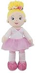 Playtime by Eimmie Soft Baby Doll - for 2 Year Old Girls & Boys, Toddler & Infants - Washable & Sensory Fabric Body 14" - Ballerina