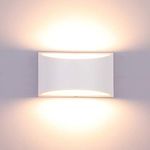 Modern Dimmable Wall Sconce White 12W, LIGHTESS LED Wall Lamp Indoor Up Down Hallway Light Fixture for Staircase Living Room Bedroom, Warm White, 3000K