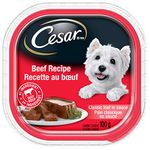 CESAR Adult Wet Dog Food Classic Loaf in Sauce Entrées - Beef, 100g Tray (24 Pack)