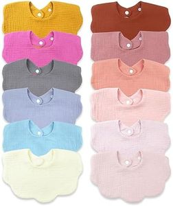 DOSMINE Muslin Baby Bibs for Drooling and Teething Newborn Drool Bibs for Baby Girl Boy