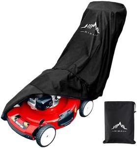 Himal Outdoors Lawn Mower Cover - Heavy Duty 600D Polyester Oxford Waterproof, UV Protection Universal Fit with Drawstring & Cover Storage Bag, Black