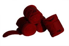 Rhinegold Knitted Travel/Stable Bandages-Red