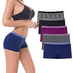 LALESTE Boy Shorts Underwear for Women Seamless Boyshort Panties Boxer Brief Panty for Ladies 5 Packs