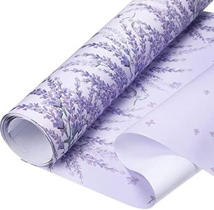 Thenshop 30 Sheets Floral Scented Drawer Liners 14 x 19.5 Inch Dresser Drawer Liner Shelf Non Adhesive Paper Sheets for Kitchen Cabinet Home Shelf Closet(Purple,Lavender)