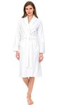 TowelSelections Terry Cloth Bathrobe - Shawl Collar Terry Robe for Women and Men, 100% Turkish Cotton, Made in Turkey (White,L/XL)