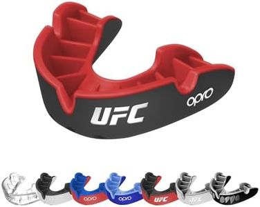 OPRO New Silver Level UFC Adult and Youth Sports Mouthguard with Case, Gum Shield Featuring Revolutionary Fitting Technology for UFC, MMA, Boxing, BJJ and Other Combat Sports (Black, Adult)