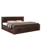 SONA ART & CRAFTS Sheesham Wood King Size Bed with Box Storage | Solid Wooden King Size Cot | Double Bed Furniture for Bedroom Living Room Home - K_N_15 (Walnut Finish)