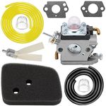 ZAMDOE Carburetor Kit for Husqvarna 122HD45 122HD60 522HD60S 522HDR60S for Jonsered HT2223T HT2218 Hedge Trimmer Replaces # 523012401 596658301, with Air Filter Fuel Filter Fuel Line