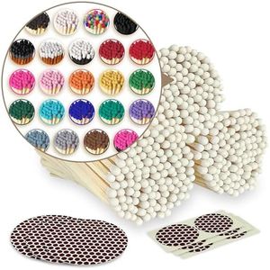4" Matches + Striker Stickers Included | 300 Matchsticks in Colors of Your Choice | Stylish & Modern Decorative Safety Matches for Unique Gifts, Home Decor & Candle Accessories by Thankful Greetings