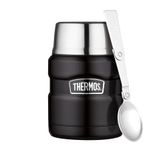 Thermos Stainless King Food Jar, Stainless Steel, Stainless Steel, Matte black., 0,47 Liter