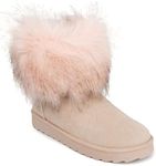 Sugar Women's Slip On Winter Boots Warm Winter Booties, Radient-blush Micro, 9