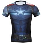 Red Plume Men's Compression Sports Fitness Shirt, Armor Captain T-shirt (M, Armor+Combat clothes)