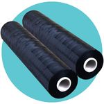 Triplast Pallet Stretch Shrink Wrap Roll (400mm x 250m) - Pick Qty & Colour - Heavy Duty Pallet Wrap, Industrial Stretch Wrap, Packaging Cling Film, Strong Plastic Wrap, Luggage Wrap (Black, 2 Rolls)