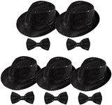 10 Pcs Unisex Sequin Fedora Hat Seq