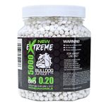 BULLDOG AIRSOFT 0.20G Biodegradable Pro Grade 0.20g 6mm BB Pellets White Triple Polished 5000 Rounds