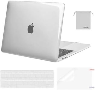 MOSISO Compatible with MacBook Pro 13 inch Case M2 2024, 2023, 2022-2016 A2338 M1 A2251 A2289 A2159 A1989 A1708 A1706, Plastic Hard Shell&Keyboard Cover&Screen Protector&Storage Bag, Crystal Clear