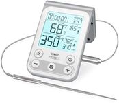 Lavatools OVT02 Element Digital Oven Thermometer for Oven, Grill, and Smoker Includes Dual-Sensor Stainless Temperature Probe (Silver)