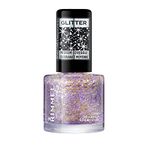 Rimmel London Glitter Nail Polish Top Coat, Sparkle Every Day, 8 ml