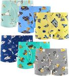 JAHSIYI Boys Underwear Size 10 Kids Organic Cotton Boxer Briefs Tag Free Underpants Young Boys Thick Undies Bulldozers Clothes Sz 9 Age 8-10 Years Large