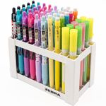 Zebra Pen 50 Desktop Stand Stationery Set - Include 50 Pens - 30 x Z-Grip Smooth Retractable Pens + 10 x MP Mechanical Pencils + 10 x Kirarich Highlighter Markers