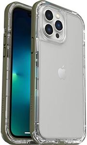 LifeProof para Apple iPhone 13 Pro Max / iPhone 12 Pro Max, Funda fina a prueba de golpes, polvo y nieve, Next Series, Transparente/Verde