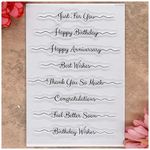 Kwan Crafts Words Just for You Happy Birthday Best Wishes Congratulations Clear Stamps for Card Making Decoration and DIY Scrapbooking