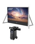 soundcore Nebula X1 Pro Mobile Theater: 4K Triple Laser Projector with 200" Silent Inflatable Screen, 3500 ANSI Lumens, 7.1.4 Dolby Atmos, 56000:1 Contrast, Optical Zoom, Wireless Battery Pump