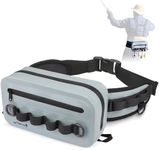 Dovesun Waterproof Fishing Fanny Pack for Man 3.3L Fly Fishing Bag Fly Fishing Chest Pack with Airtight Zipper for Fly Fishing Kayaking Grey