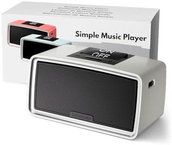 Large Button Simple Music Player for Seniors, Easy MP3 Player for Elderly, Dementia, Blind,Alzheimer's & Visually Impaired, Music Box with 32GB TF Card, One-Touch Play (Gray)