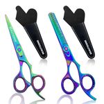 Hair Cutting & Thinning Scissors Set | 6.5 Inch Professional Stainless Steel Barber Scissors/Shears | Hairdressing Scissors | Smooth & Sharp Edge Blades - for Men/Women (Multi Set of 2)