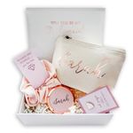 Pink Positive Personalised Filled Will you be my Bridesmaid Proposal Gift Box - Luxury Filled Bridesmaid Gift for Hen Do - Elegant and Thoughtful Keepsake for Bridal Party (Pink)