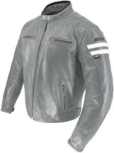 Joe Rocket Men's Classic 92 Jacket (Grey/White, LG)