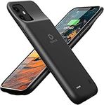 DESTEK Battery Case Only for iPhone 11, Real 4500mAh Ultra Slim Portable Charging Case Protective Rechargeable Charger Case Compatible w/Wire Earphones (6.1 inch/Black)