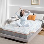 Maxzzz Mattress Twin, 10 Inch Gel-Bamboo Charcoal Foam Hybrid Mattress Medium Firm Single Bed Mattress Ventilated Design with Washable Cover CertiPUR-US Certified (38x74 Inch)