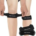 Pure Health Adjustable Knee Support Open Patella - Reinforced Knee Brace for Arthritis, Joint Pain Relief, ACL, Meniscus Tear, Runners Knee, Walking, running (Patella Knee Strap)