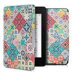 kwmobile Case Compatible with Amazon Kindle Paperwhite Case - eReader Cover - Moroccan Vibes in Multicolor Blue/Red/Light Brown