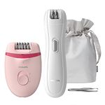 Philips - BRP531/00 - Satinelle Essential Compact Epilator - Integrated Opti-Light, Mini Epilator and Tweezers Included